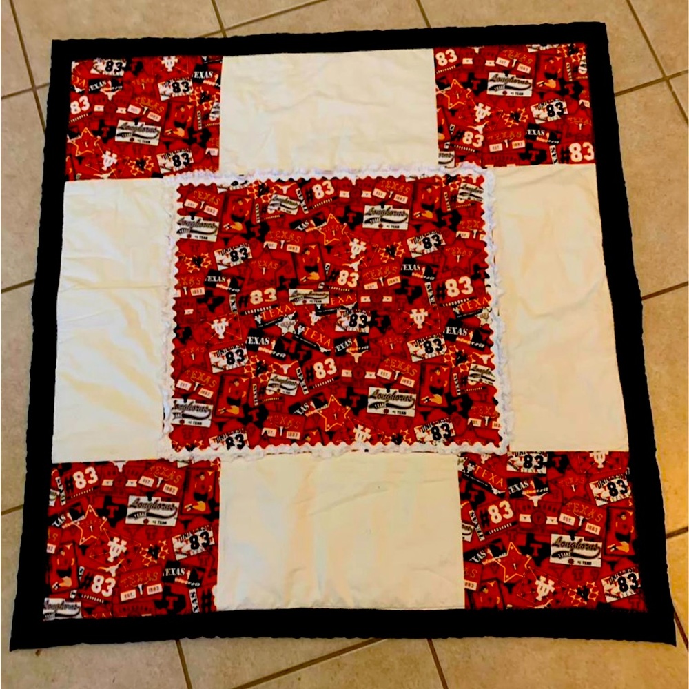 New Handmade Texas Longhorn University of Texas Baby or Kid’s Quilt!